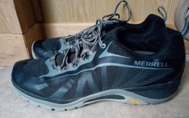 Merrell Womens Siren Edge Vibram Side Hiking Trail Shoes Black Gray Sz 11 Bin II - £23.73 GBP