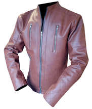 Men&#39;s Leather Jacket Faux Handmade Gloom Model - $299.00