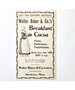 Walter Baker Hot Chocolate 1897 Advertisement Victorian Cocoa ADBN1uuu - €8,58 EUR