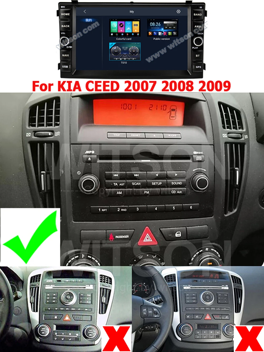 OEM Audio Car Radio For KIA CEED 2007 2008 2009 Autoradio 2 Din Android 13 - £200.23 GBP+