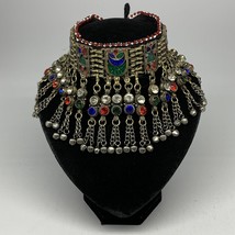 305g, 12&quot;x4.5&quot;Kuchi Choker Necklace Multi-Color Tribal Gypsy Bohemian,B14107 - £37.92 GBP