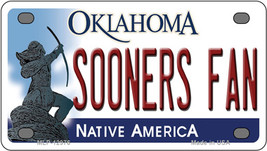 Sooners Fan Oklahoma Novelty Mini Metal License Plate Tag - £11.95 GBP