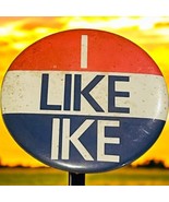 1952 I LIKE IKE Pinback Button Pin Republican Eisenhower Presidential Ca... - $264.64 MXN