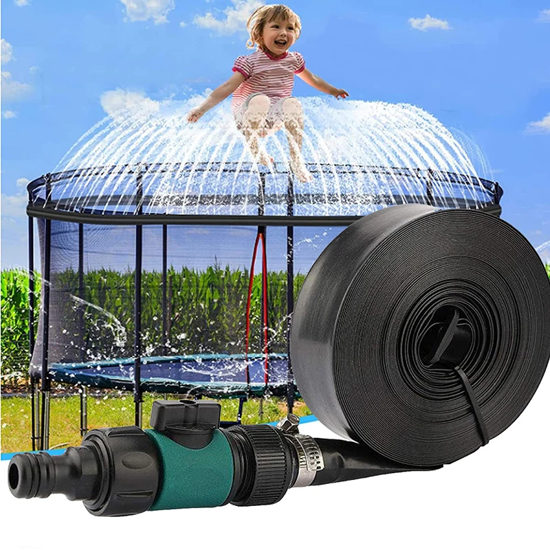 Summer Outdoor Trampoline Sprinkler Kit Toys Kids Game Sprayer Cooling System - £16.50 GBP+