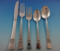 Diadem by Reed &amp; Barton Sterling Silver Flatware Service Set 35 PC Modern Beaded - £1,710.71 GBP