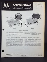 Motorola 1956 Plymouth Dodge Auto Radio Service Manual Model Mopar 620, 621 - $6.93