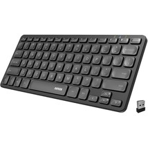 2.4G Wireless Keyboard Ultra Slim And Compact Wireless Keyboard With Media Hotke - £33.96 GBP