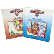 2 Vintage 1980&#39;s The World Of Teddy Ruxpin Books The Airship + Quiet Please - £14.94 GBP