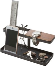  Desk Bar Wood Steel Organizer One Size Black - £58.89 GBP