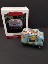 Vintage 1995 Yuletide Central Tender Car #2 Pressed Tin Hallmark Ornament QX5079 - £3.15 GBP