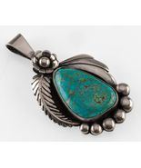 Rare ! Hopi Bill Setalla Sterling &amp; Numéro 8 Turquoise Pendentif 62 MM Long - $1,473.76 CAD