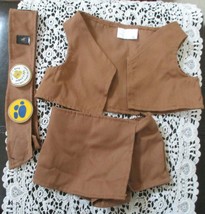 Build A Bear Brownie 3 Pc Set Skort, Vest &amp; Sash - £8.66 GBP