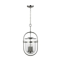 Feiss - Osborne 4-Light Polished Nickel Pendant with Clear Glass Shade - £194.68 GBP
