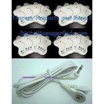 Omron Compatible Electrodes Replacement Massage Pads (16) With 3.5mm Lead Cable - $25.99