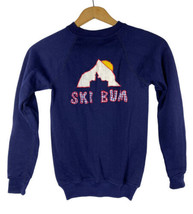 Vtg Kids Skiing Sweatshirt Medium Ski Bum Discus Brand Medium 10 12 Boys Girls - $46.58