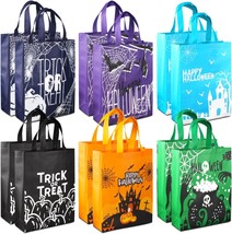 12PCS Halloween Trick or Treat Bags Halloween Bags with Handles Large Gift Bags  - £31.39 GBP