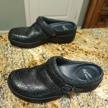 Dansko Professional Professional Black Tooled  Leather clogs US 6.5 EU 3... - $64.35