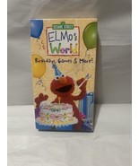 Sesame Street Elmo&#39;s World Birthdays Games &amp; More VHS Tape 2001 Tape PBS... - £5.30 GBP