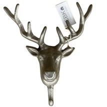 Deer head  Antlers Cabin Lodge Man Cave wall hook cast iron CBK Home - $21.78