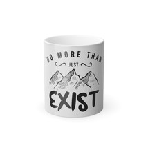 Personalized Color-Changing 11oz Coffee Mug: Inspirational Mountain Design - £14.78 GBP