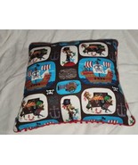 Tooth Fairy Works 15x15 Pirate Pillow Ships Treasure Booty Cute Kids Nap... - £15.79 GBP
