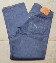 Mens Levis 501xx Blue Button Fly Denim Jeans Size 34W 30L Made In Mexico - £24.11 GBP