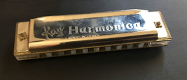 Vintage Kay, Chicago Blues Nickel Plated, Harmonica, 10 Hole, Silver Tone - £7.46 GBP
