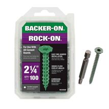 Backer-On Rock-On No. 9 X 2-1/4 in. L Star Flat Head Cement Board Screws... - $19.95