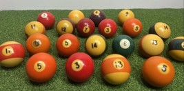 Lot Of 21 Vintage Billiards Incomplete Set Pool Balls Decor MCM Display ... - $19.79