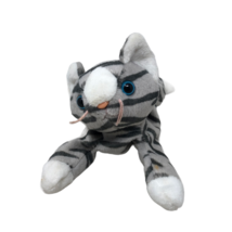 Ty Beanie Babies 8” Prance Cat Kitten Gray Striped Bean Plush Stuffed An... - $27.71