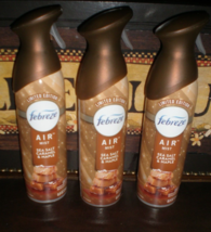 (3) Febreze Air Room Freshener Sprays Sea Salt Caramel Maple Scent 8.8 Oz Each - $19.57