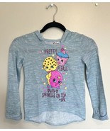 Shopkins Hooded Top Girls Size 6-6X Blue Pink Pretty Please With Sprinkl... - $188.16 MXN