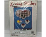 Loving Stitches Merry Christmas Happy New Year Hanging Wall Counted Cros... - $19.79