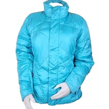 Spyder ThermaWeb Jacket Womens Large Aqua Puffer Performance Full Zip St... - $32.62