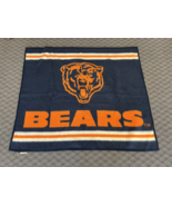Chicago Bears Football Biederlack Blanket Reversible VINTAGE Stadium Thr... - $19.99