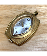 Vintage Glamour Lady Gold Tone Swiss Hand-Wind Mechanical Pendant Pocket... - £25.24 GBP
