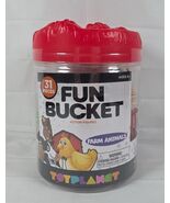 Unbranded Fun Bucket Farm Animals Toy Planet 31 Pieces Multicolor 1:6 Scale - $21.82 CAD