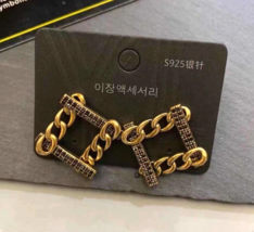 NYU NYU Gold and Black Diamond Earrings  **Made in Korea New - £7.52 GBP