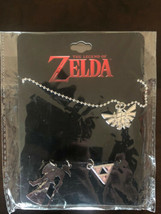 The Legend of Zelda Silver Tone Necklace with 4 Charms Brand New &amp; sealed - £11.88 GBP