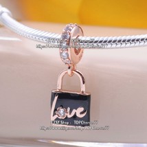 2023 Valentine’s Day Release Love Padlock Dangle Charm Fit  Moments Bracelets Ne - £13.18 GBP