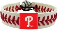 Philadelphia Phillies Baseball Seam Leather Bracelet New &amp; Licensed - £7.77 GBP