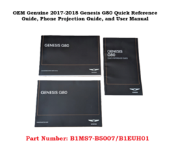 OEM 2017-2018 Genesis G80 Multimedia System User's Manual Quick Referenc... - $16.82