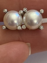 Pre Owned David Yurman Pearl Earrings, 9mm Pearls, 14KT GOLD POST  - $345.00