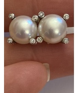 Pre Owned David Yurman Pearl Earrings, 9mm Pearls, 14KT GOLD POST  - £271.38 GBP