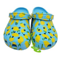 CROCS Clogs Women Size 8 Tinted Glass Classic Fresh Fruits Lemon Printed... - $119.97