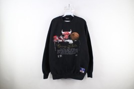 Vintage 90s Mens 2XL Faded Spell Out Chicago Bulls Basketball Sweatshirt USA - £78.91 GBP