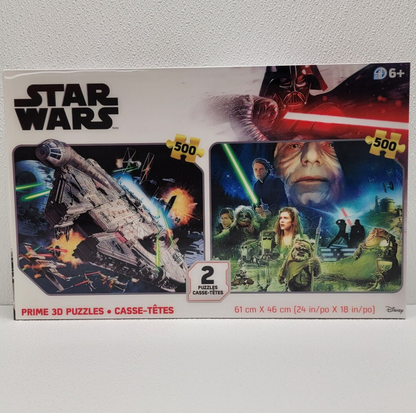 Primary image for Star Wars Puzzles 500 Pieces Each - Prime 3D Lenticular 2 Puzzle Set - Complete