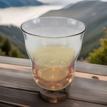 Amber Hand Blown Low Ball Barware Drinkware Glass 4&quot; Tall ONE 1 - $129.55 MXN
