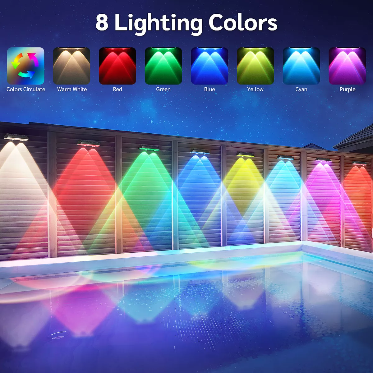 4Pc LED Solar Power Fence Lights Deck Door Wall Stair Step Outdoor Garde... - $1,228.24 MXN