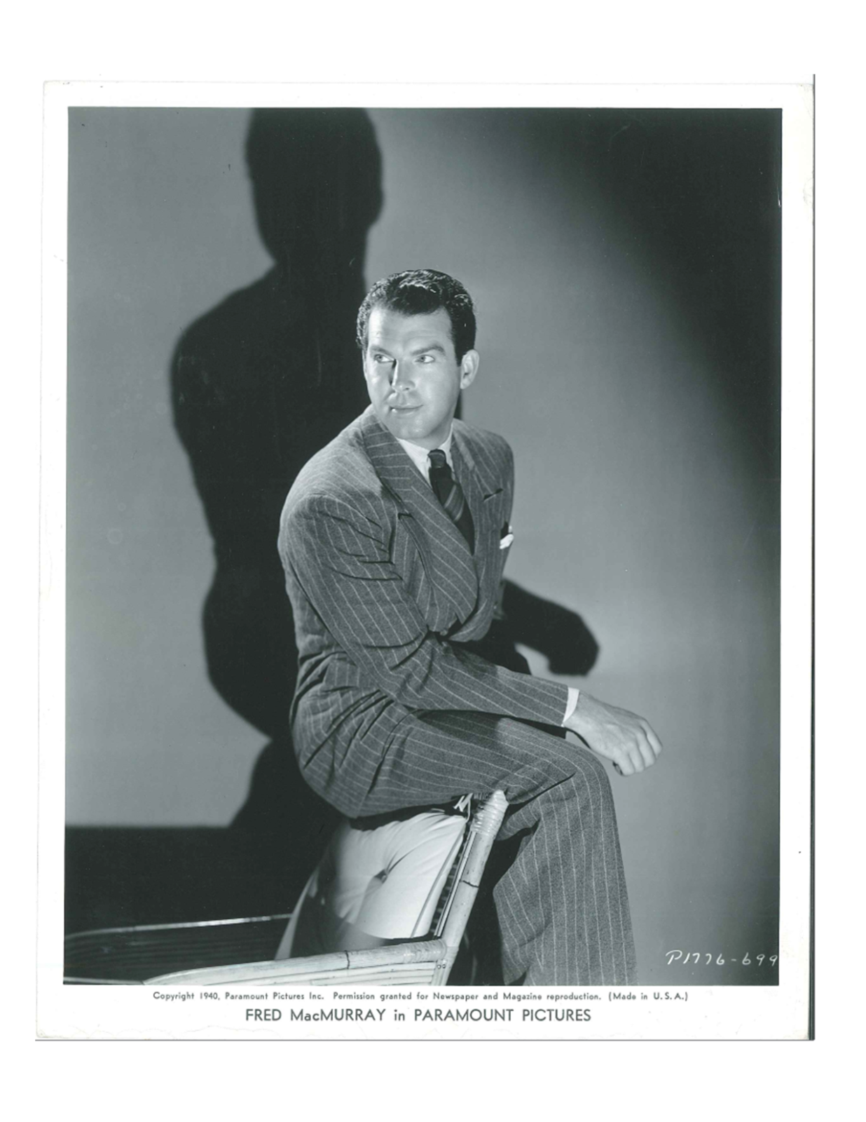 Fred MacMurray Vintage Paramount Studios Promotional  B&amp;W 8x10 Photo - $12.38
